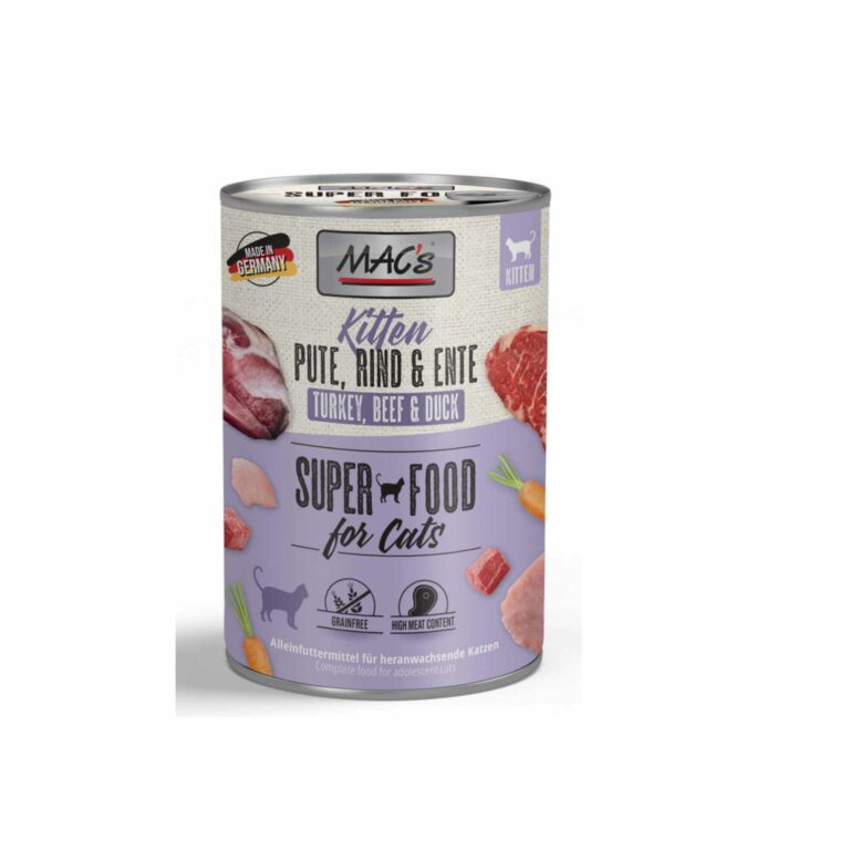 *Weihnachtswusch* Tierheim Kehl | MAC´s KITTEN Nassfutter, 400g Dose, div. Sorten