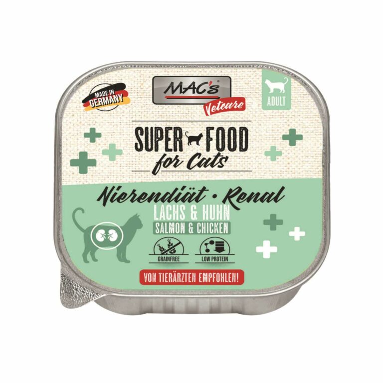 Schale | MACs Cat Vetcare | Nierendiät, Lachs & Huhn, 100g