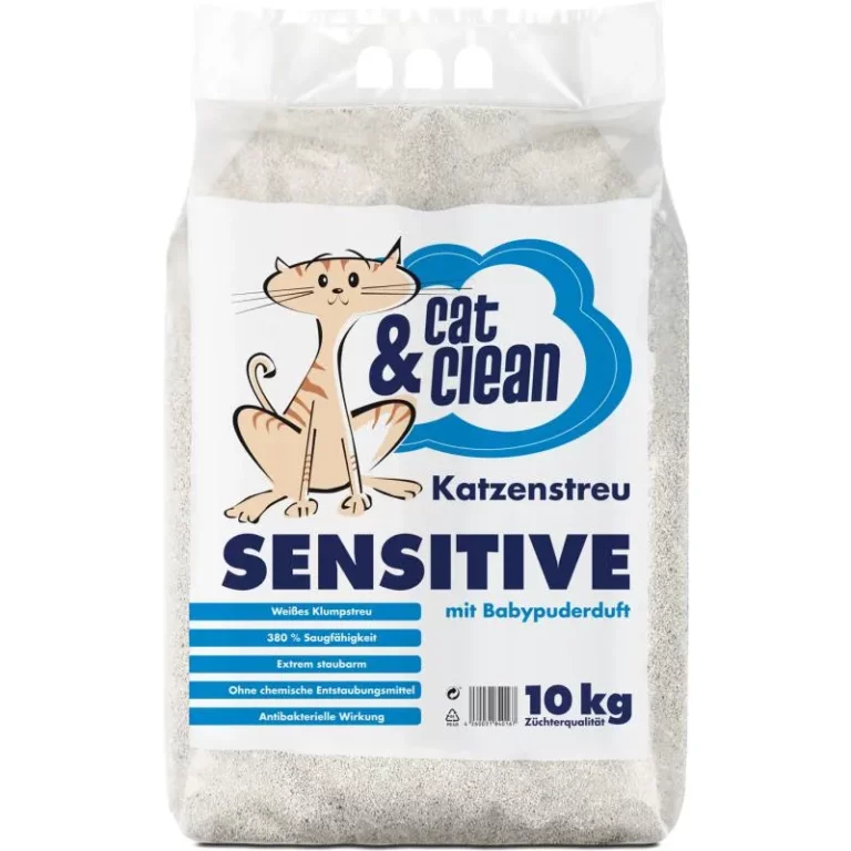 Katzenstreu | Cat & Clean de luxe | Sensitiv mit Babypuderduft 10kg