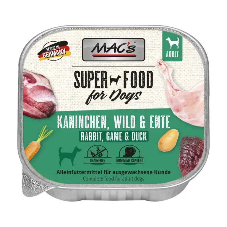 Schalen | Adult | Mac´s Dog | Kaninchen, Wild & Ente 150g