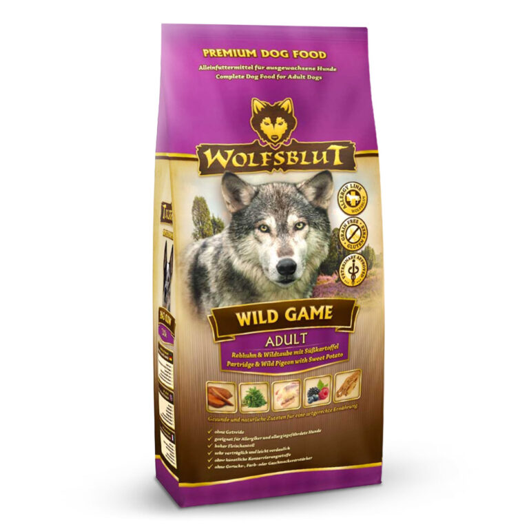 Trockenfutter | Adult | Wolfsblut | Wild Game - Rebhuhn, Wildtaube und Strauß