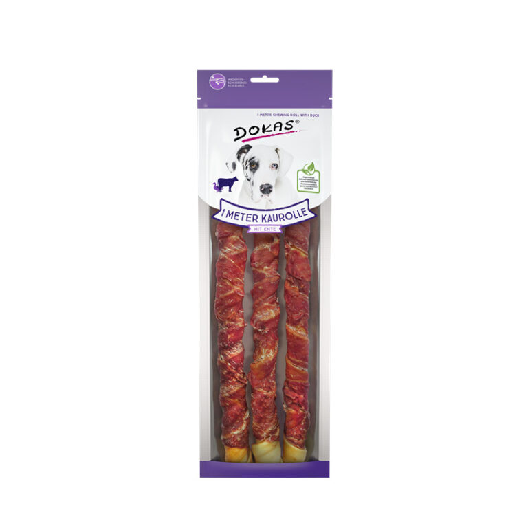 Snacks | DOKAS | 1m Kaurolle mit Ente 315g